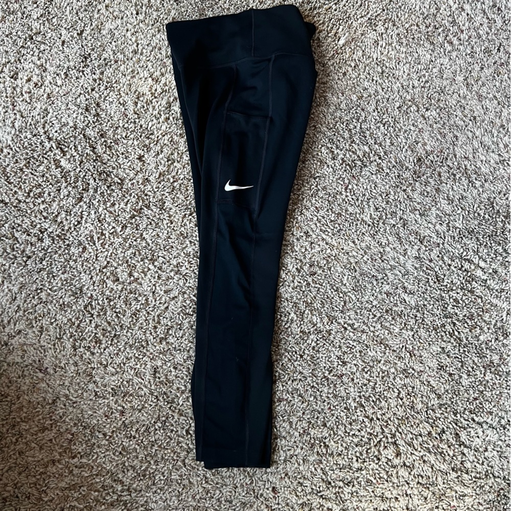 Black Nike Leggings with Mesh Detailing